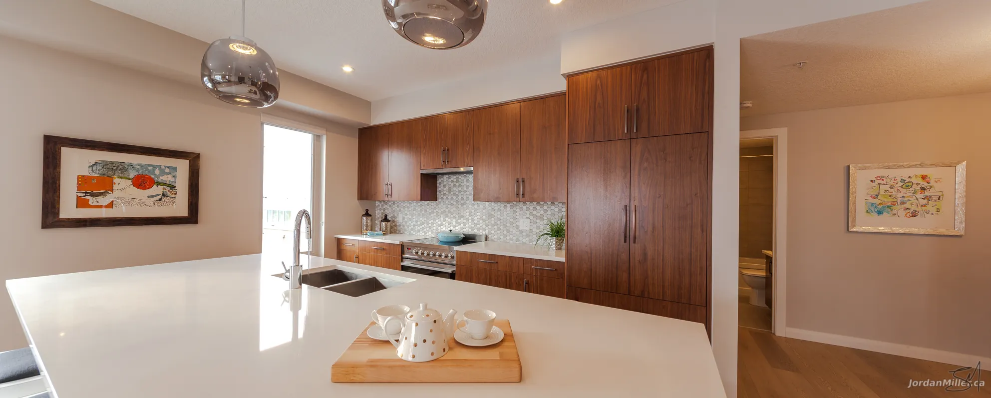 Kitchen with under-cabinet lighting