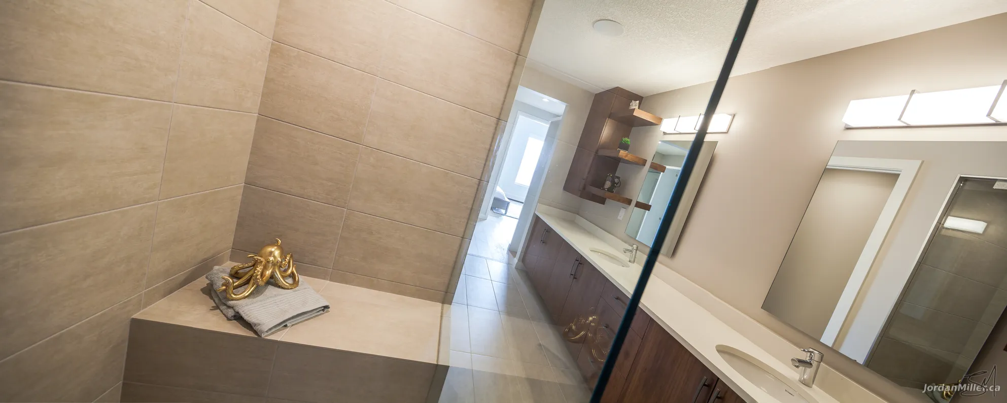 Master bathroom with double vanity