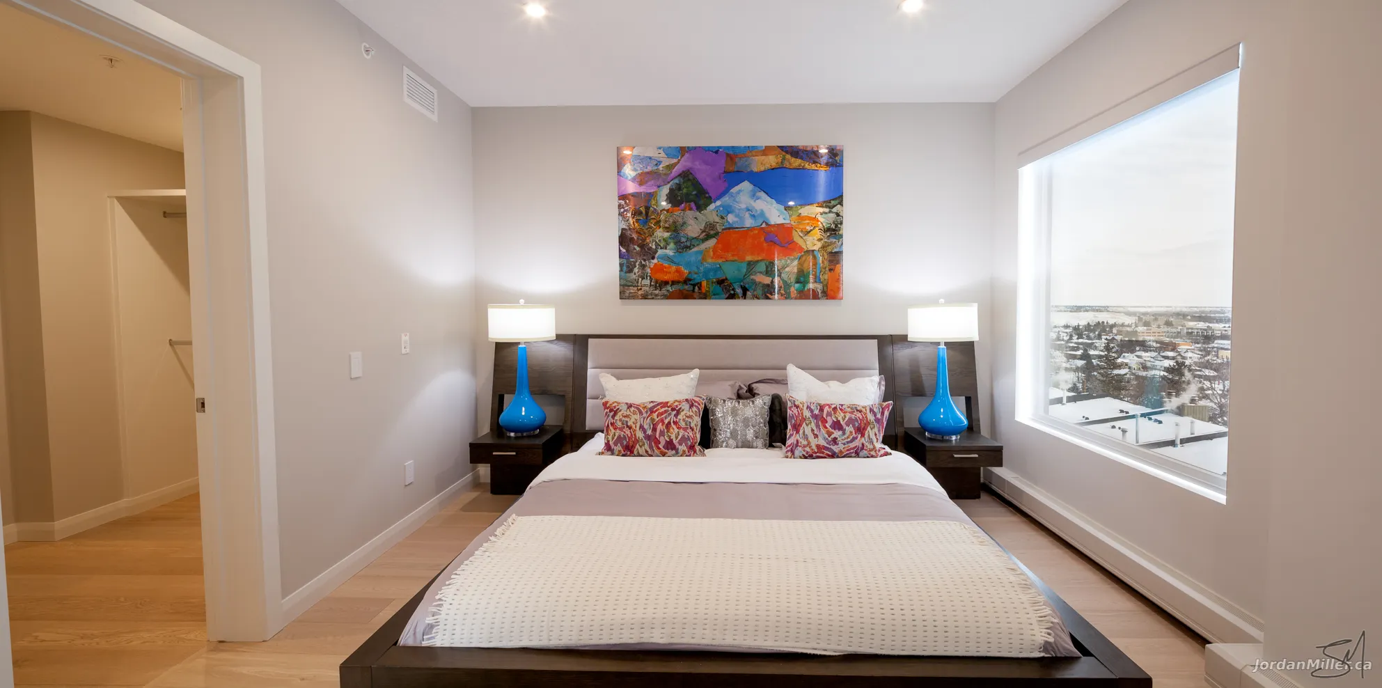 Master bedroom with king bed